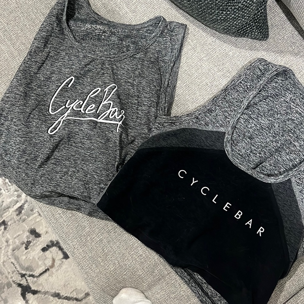 Cyclebar crop tops